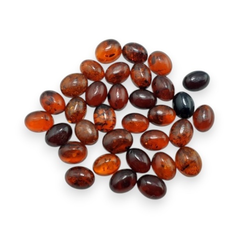 Baltic amber cabochon 8x6 mm 1 pc cherry - fusima shop